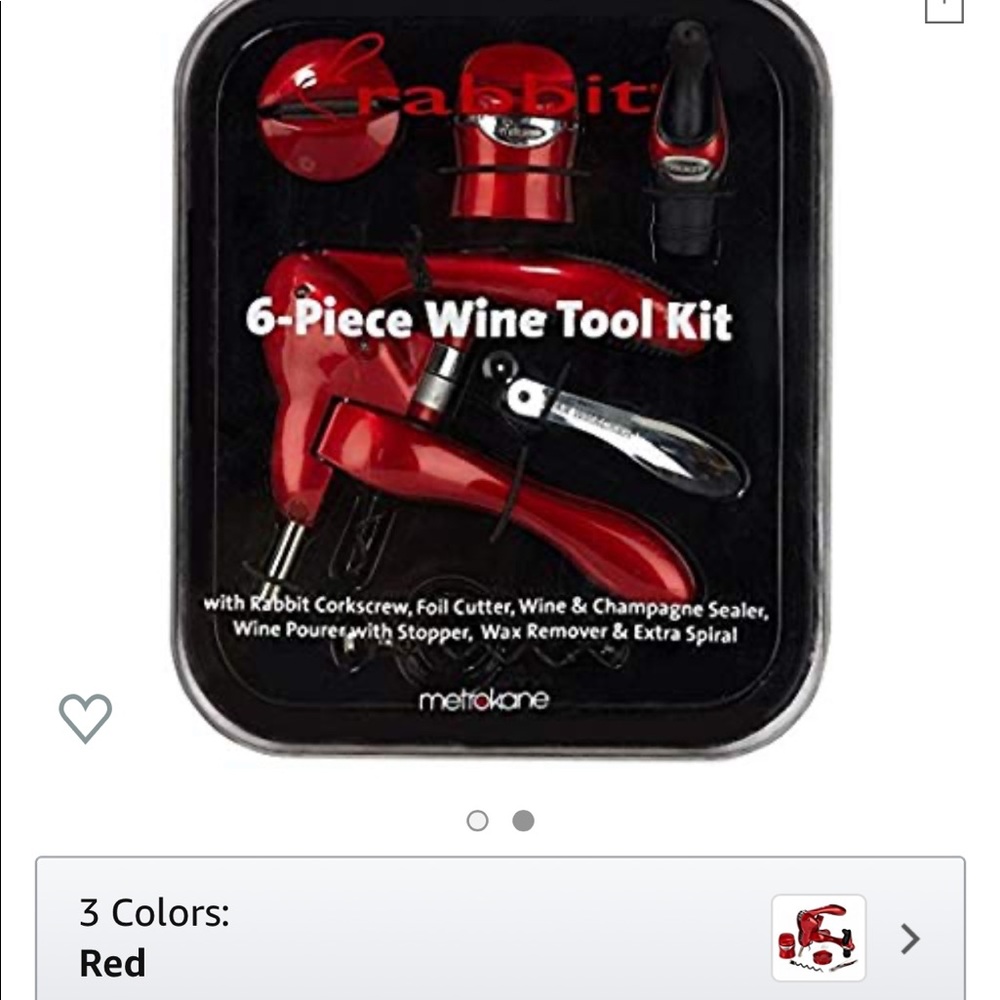 Red rabbit 6 Piece wine opener